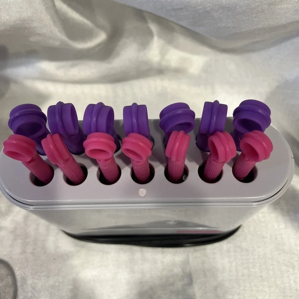 Conair Hot Sticks 14 Flexible Hair Curler Rollers Purple /‎ Pink  Clean Tested